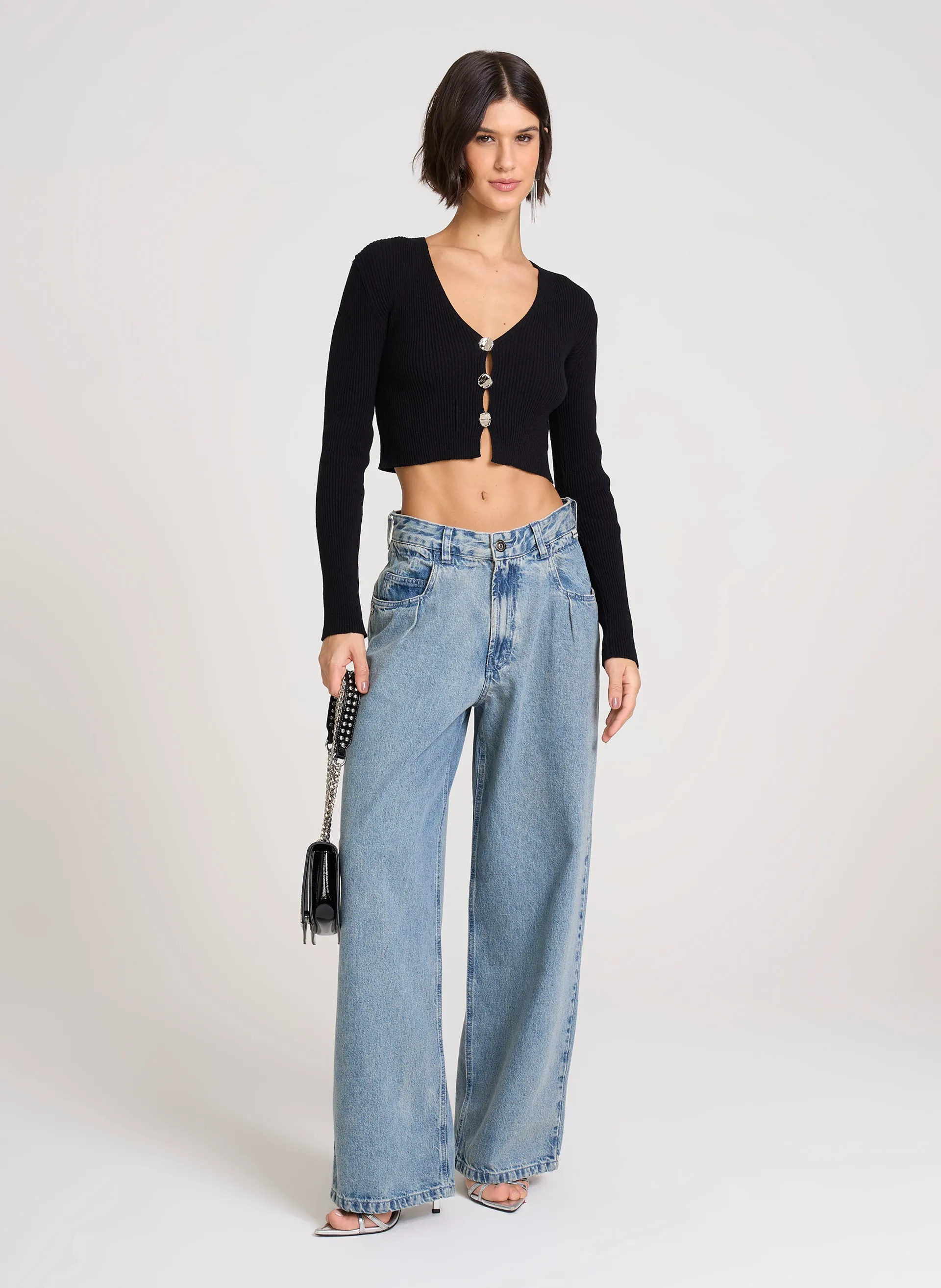 Calça Jeans Wide Leg